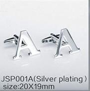 Cufflinks - Silver-color 26 Letters Cuff Links