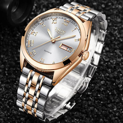 Watch - Women's Luxury Rose Gold LIGE Quartz Business Watch