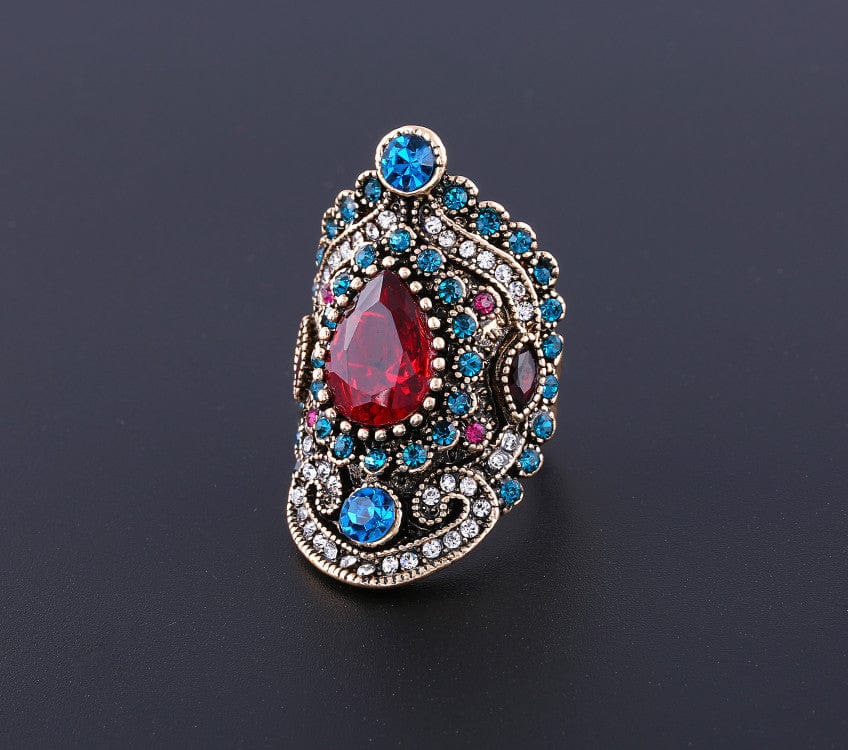 Ring - Women's Vintage East India Style With CZ Diamonds Ring