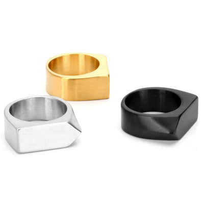 Ring - Men's Mcllroy Fashion Titanium Steel Black Wedding Ring