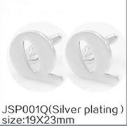 Cufflinks - Silver-color 26 Letters Cuff Links