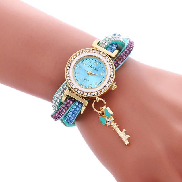 Watch - Women's Padlock CZ Diamond Bracelet Watch