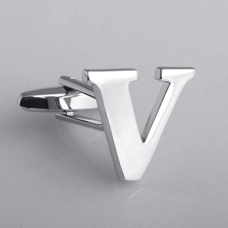 Cufflinks - Silver-color 26 Letters Cuff Links