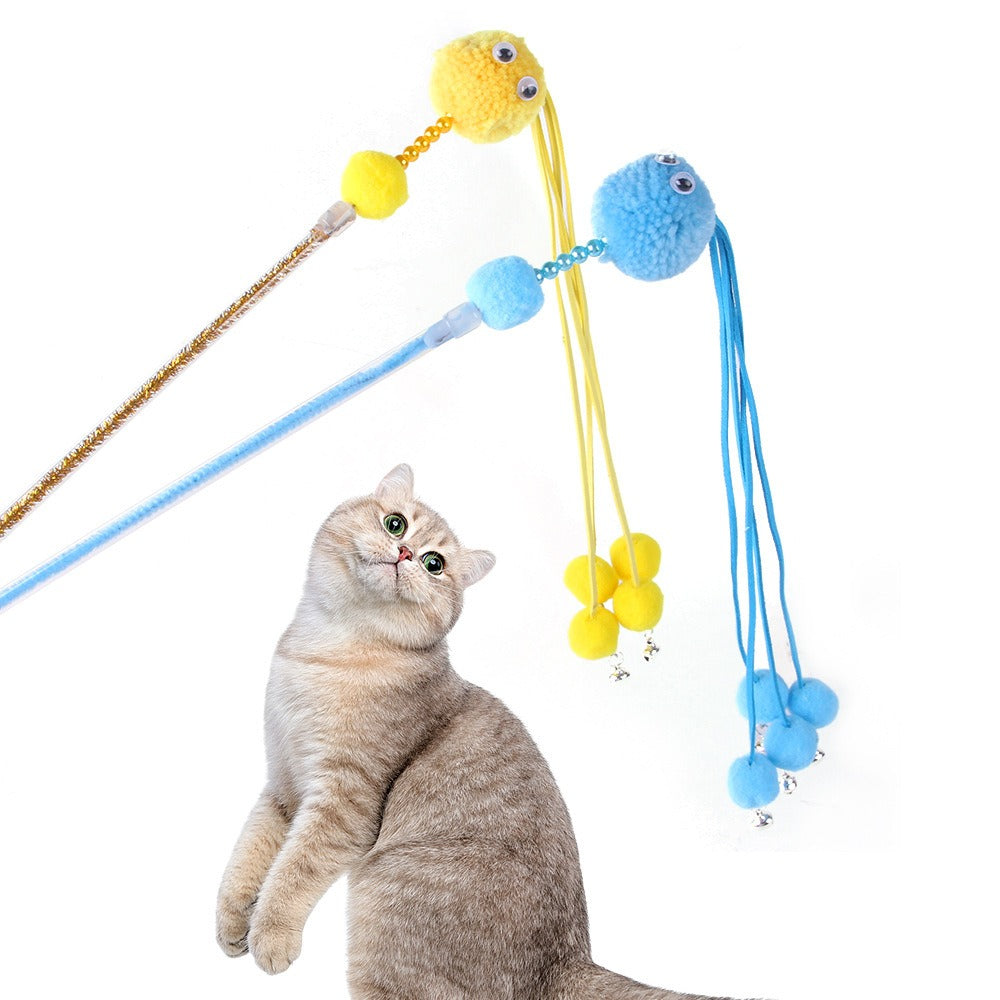 Cat Fairy Stick Feather Bells Cat Toy