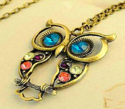 Big Eyes Owl Necklace - GiddyGoatStore