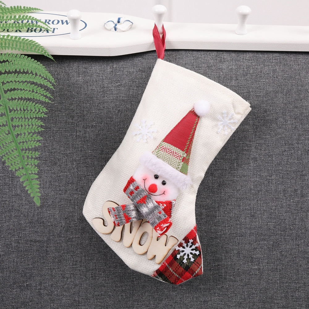 Christmas Stockings - Santa Claus Reindeer Snowman Xmas Stocking