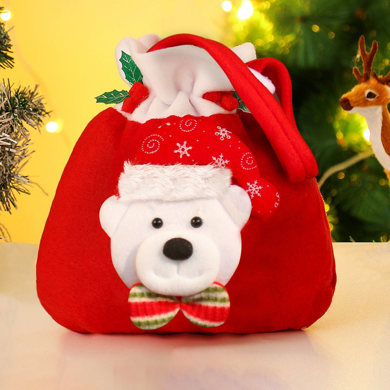 Christmas Gift Bags Flannel Candy Decorative Bags