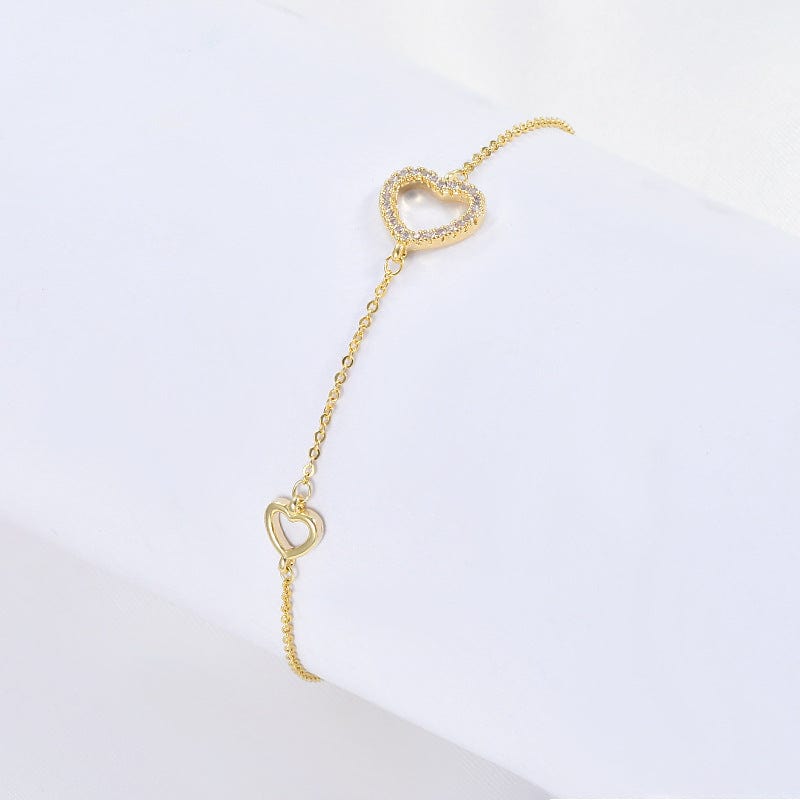 Bracelet - Women's Zircon Love Hearts Bracelet