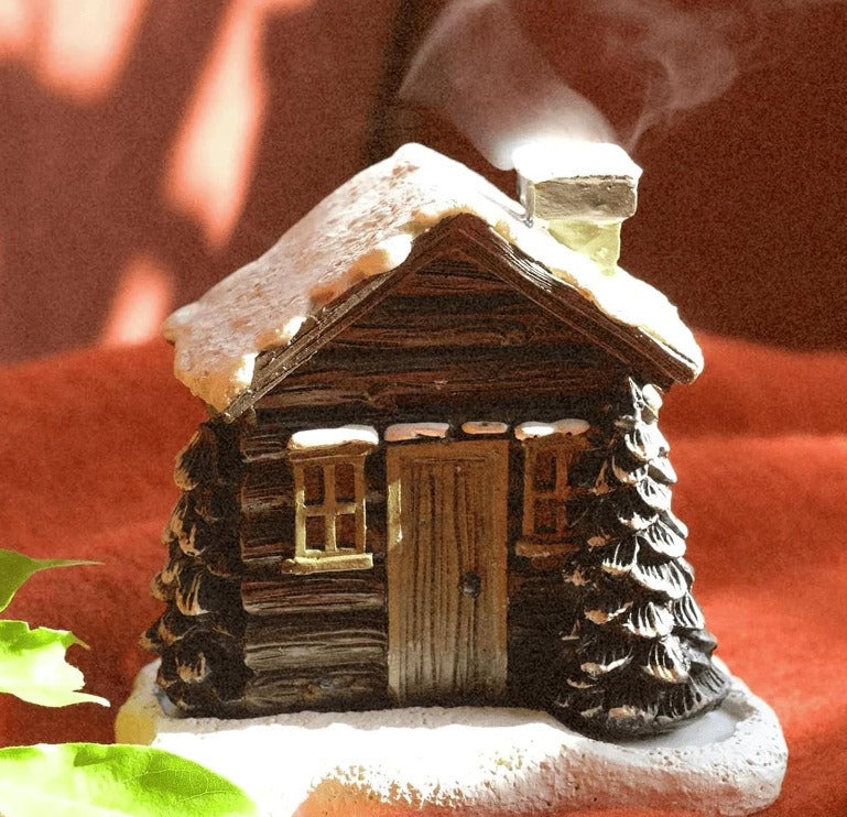 Winter Cabin Chimney Incense Burner