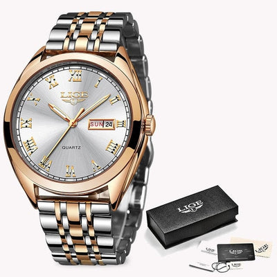 Watch - Women's Luxury Rose Gold LIGE Quartz Business Watch