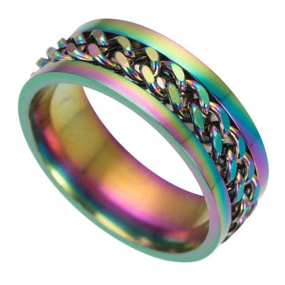 Ring - Unisex Punk Rock Stainless Steel Chain Ring