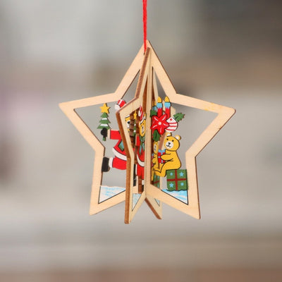 Christmas Wooden Ornament Xmas Tree Ornament