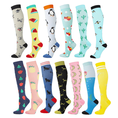 Knee-High Compression Socks - Fun Images - GiddyGoatStore