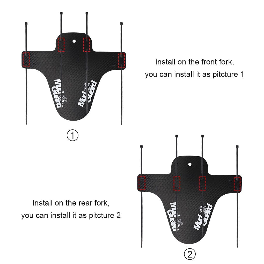 Bicycle Front/Rear Mudguard Fenders  - 12 Colors - GiddyGoatStore