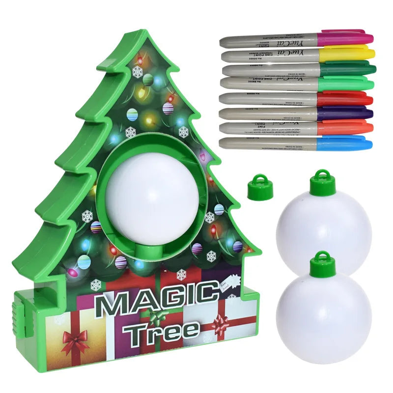 Electric Painting Christmas Tree Ornament Toy With 3 Balls
