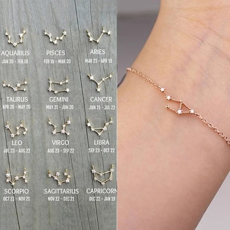 Bracelet - Women's Constellation Zodiac Pattern Bracelet
