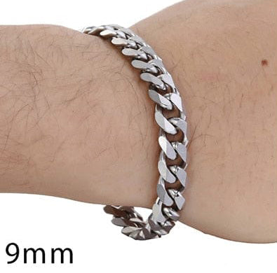 Stainless Steel Cuban Link Chain Unisex Bracelet ~ 3-11mm