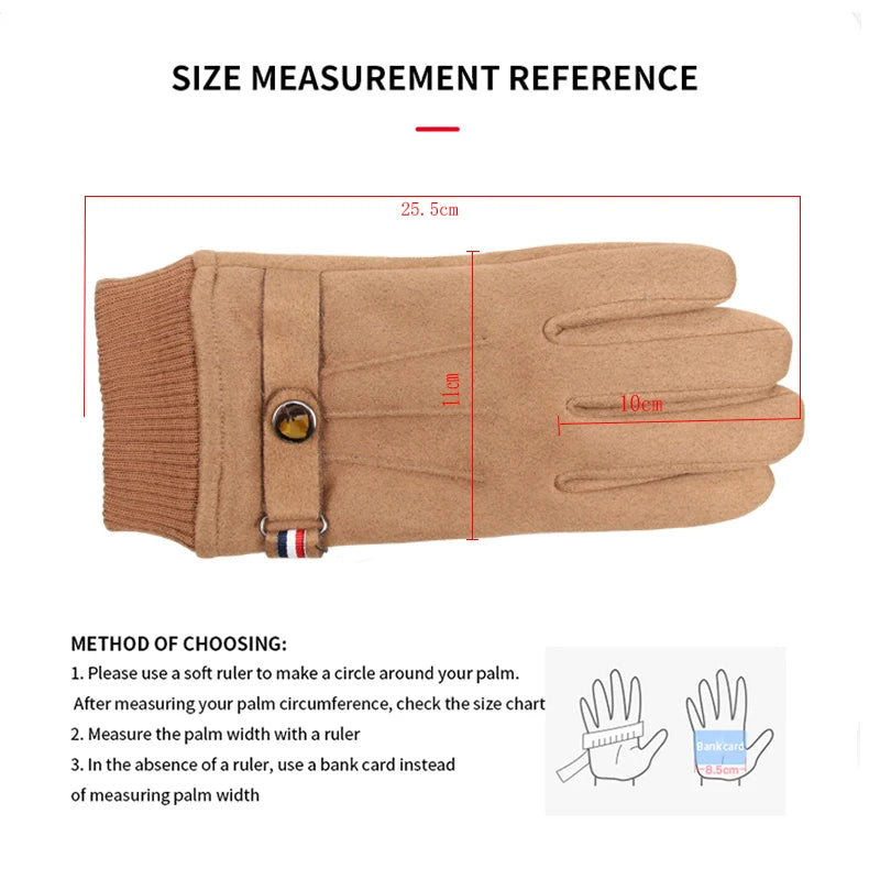 Gloves - Men's Warm Suede Touch Screen Gloves