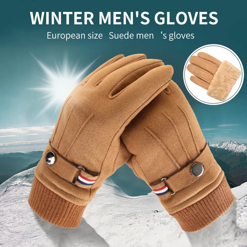 Gloves - Men's Warm Suede Touch Screen Gloves