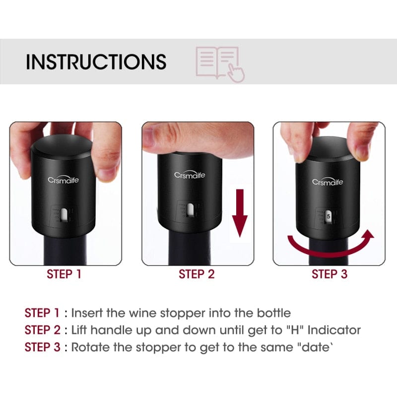 Wine Bottle ABS Vacuum Cap Stopper Sealer - GiddyGoatStore