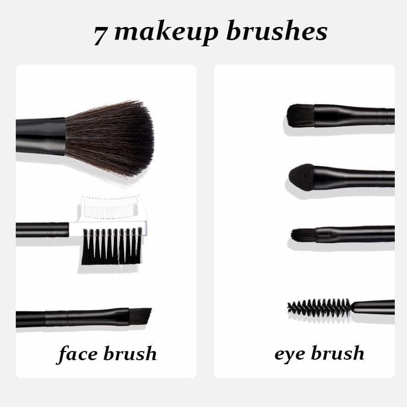7 Pack Professional Makeup Brush Set - GiddyGoatStore