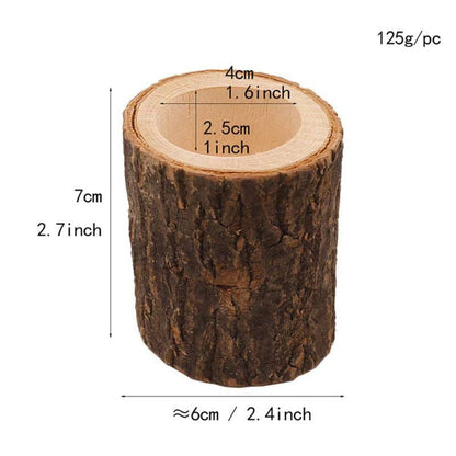 Mini Wooden Candle Holders