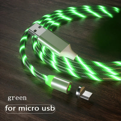 1m USB Type C Magnetic Luminous Phone Charging Cable