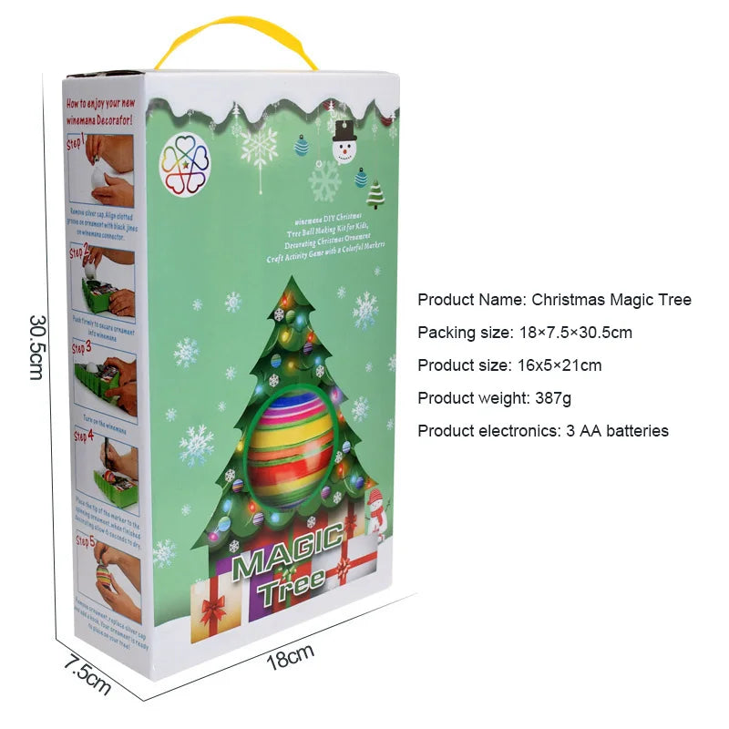 Electric Painting Christmas Tree Ornament Toy With 3 Balls