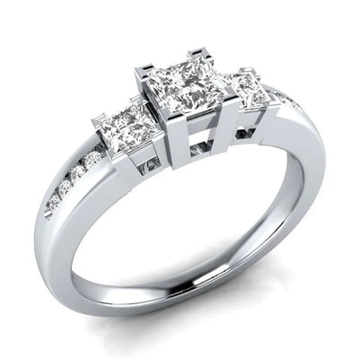 Ring - Women's Classic 925 Silver with Sapphire Emerald Amethyst Gemstone Wedding Ring