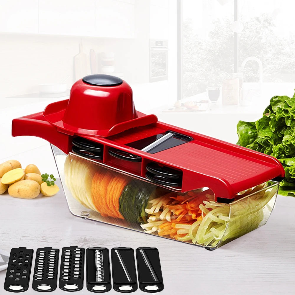 Vegetable Cutter Slicer Grater with Stainless Steel Blade