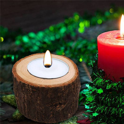 Mini Wooden Candle Holders - GiddyGoatStore