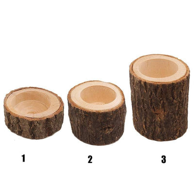 Mini Wooden Candle Holders - GiddyGoatStore