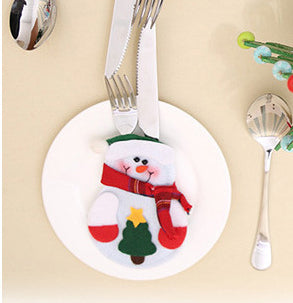 Christmas Tableware Sets Knife And Fork Decorative Santa Snowman