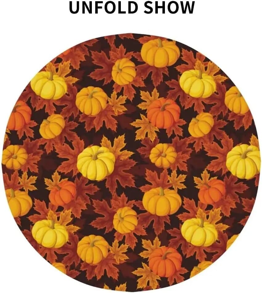 60 Inch Round Thanksgiving Rustic Table Cloth - GiddyGoatStore