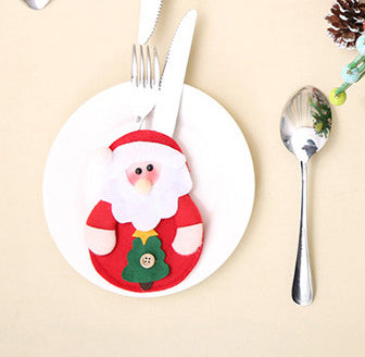 Christmas Tableware Sets Knife And Fork Decorative Santa Snowman