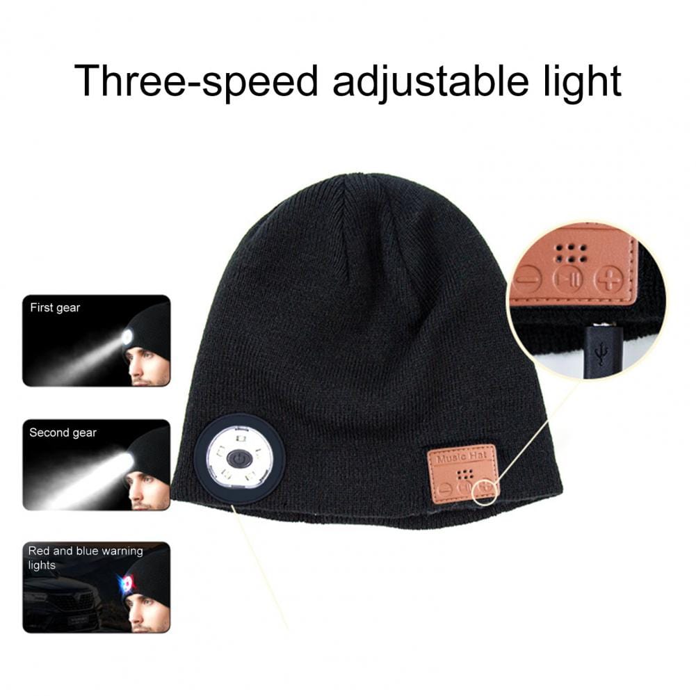 Unisex LED Beanie With Bluetooth Built-In Headphones