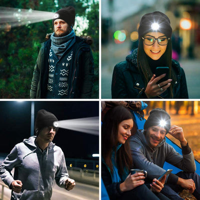 Unisex LED Beanie With Bluetooth Built-In Headphones - GiddyGoatStore