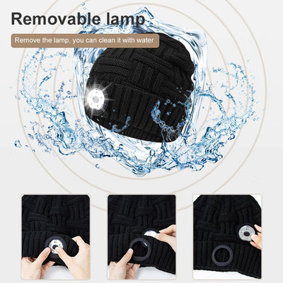 Unisex LED Beanie With Bluetooth Built-In Headphones - GiddyGoatStore