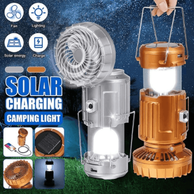 6 in 1 Portable Outdoor LED Camping Lantern With Fan - GiddyGoatStore