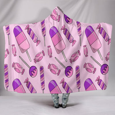 Hooded Blanket - Pink Ice Lollies - GiddyGoatStore