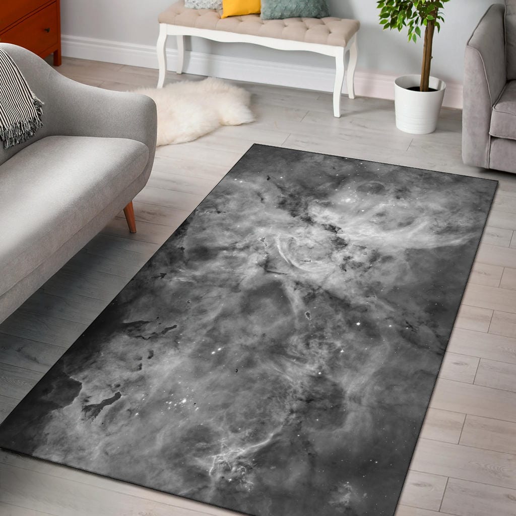 Rug - Greyscale Carina Nebula - GiddyGoatStore