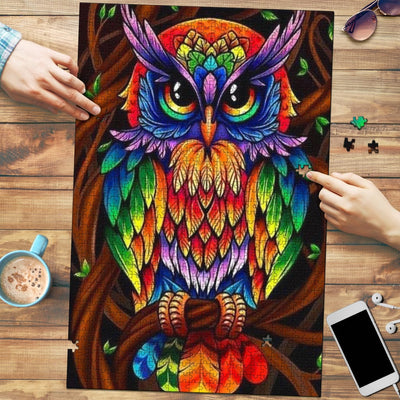 Jigsaw Puzzle - Vibrant Owl - GiddyGoatStore