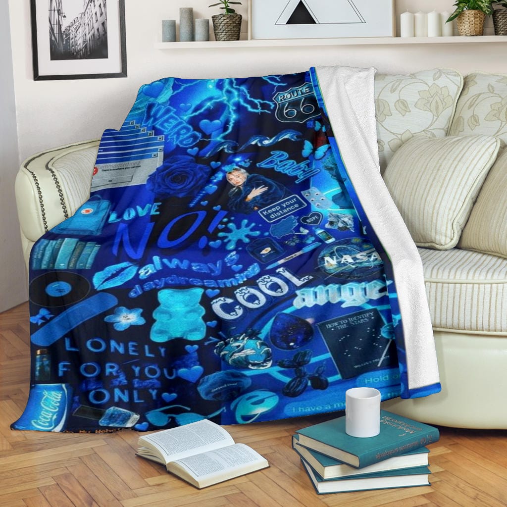 Blanket - Cool Blue Blanket - GiddyGoatStore