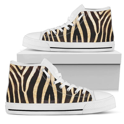 High-Top Shoes - White Zebra - GiddyGoatStore
