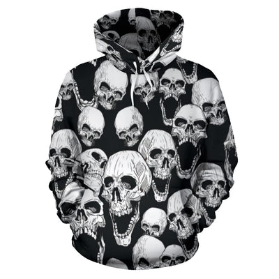 Hoodie - Screaming Skulls - GiddyGoatStore