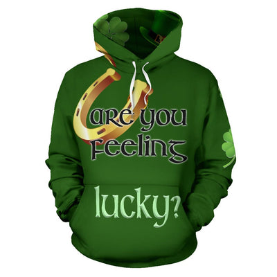 Hoodie - St Patrick's Day Are You Feeling Lucky - GiddyGoatStore