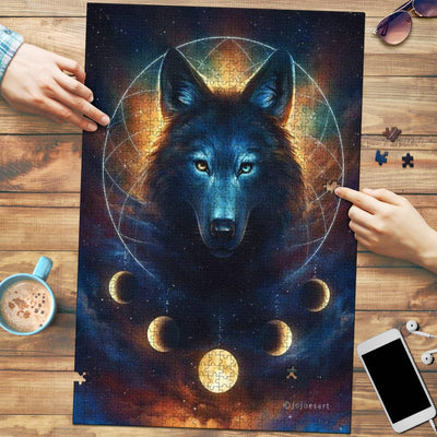 Jigsaw Puzzle - Wolf Moon Phase - GiddyGoatStore