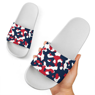 Sandals - Red and Navy Camo Slide - GiddyGoatStore