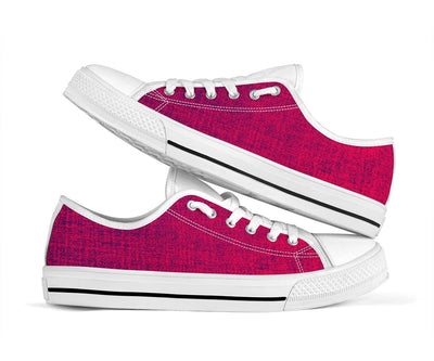 Low-Top Shoes - Pink Ink (White Bottoms) - GiddyGoatStore