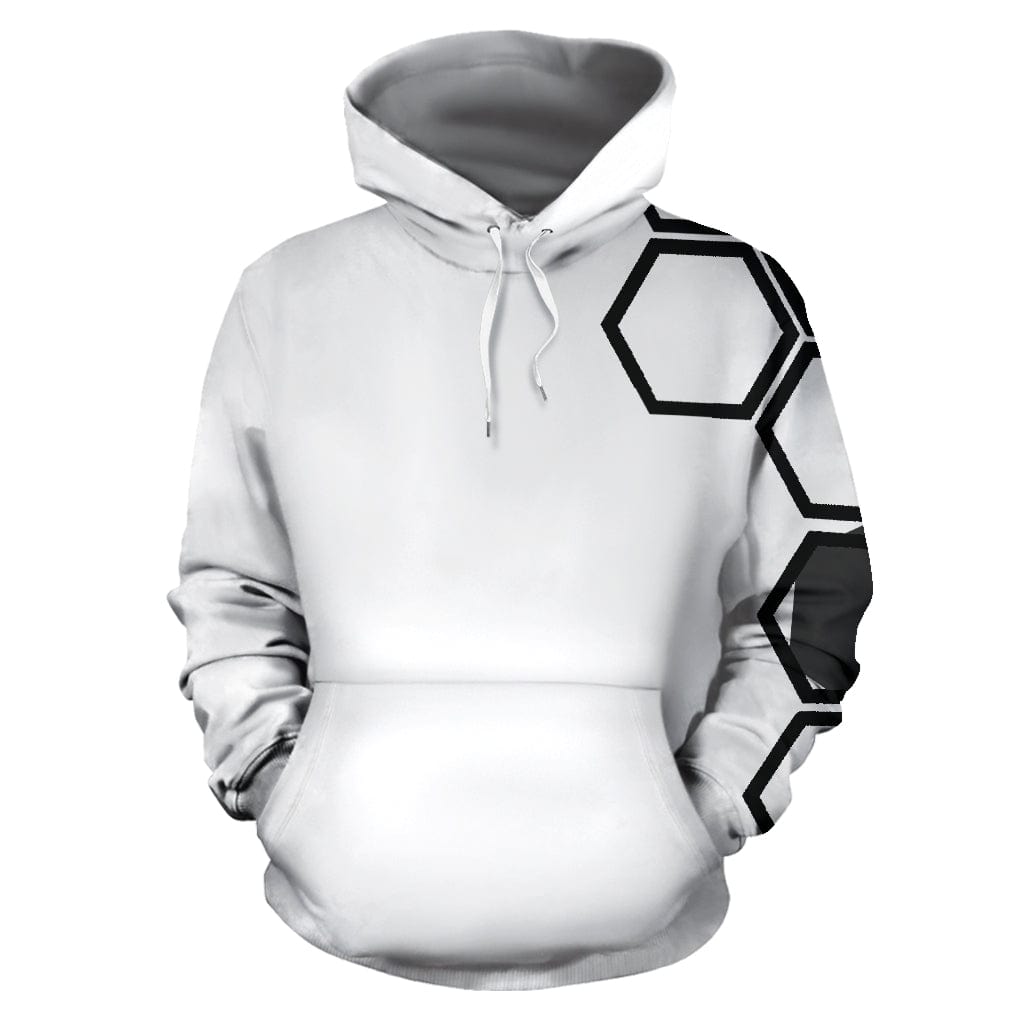 Hoodie - White Hexagons - GiddyGoatStore